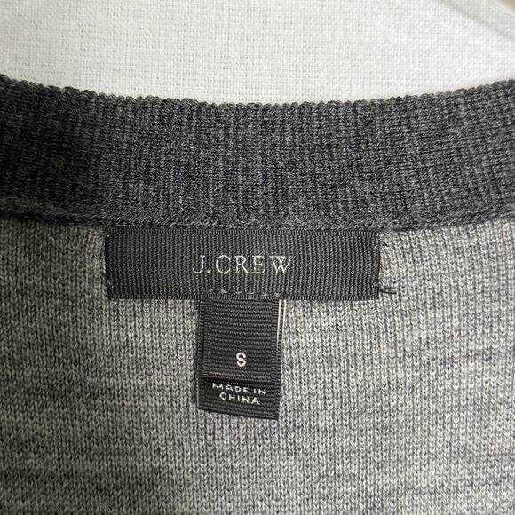 J.Crew Merino Wool Double Knit Cardigan S V Neck Grandpa Academia Preppy - Picture 3 of 10